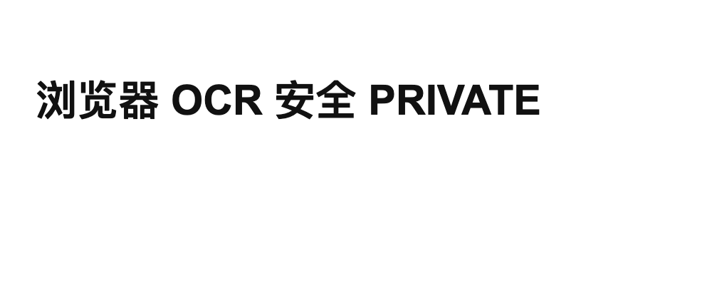 浏览器 OCR 安全 PRIVATE